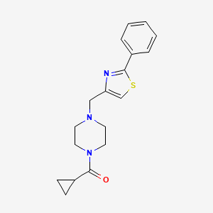 1-Cyclopropanecarbonyl-4-[(2-phenyl-1,3-thiazol-4-yl)methyl]piperazine