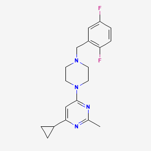 4-Cyclopropyl-6-{4-[(2,5-difluorophenyl)methyl]piperazin-1-yl}-2-methylpyrimidine