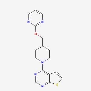 2-[(1-{Thieno[2,3-d]pyrimidin-4-yl}piperidin-4-yl)methoxy]pyrimidine