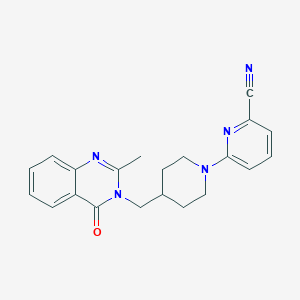 6-{4-[(2-Methyl-4-oxo-3,4-dihydroquinazolin-3-yl)methyl]piperidin-1-yl}pyridine-2-carbonitrile