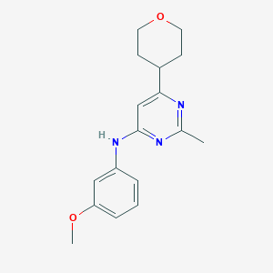 N-(3-methoxyphenyl)-2-methyl-6-(oxan-4-yl)pyrimidin-4-amine