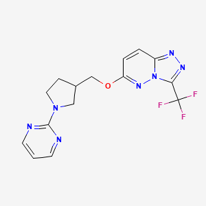 2-[3-({[3-(Trifluoromethyl)-[1,2,4]triazolo[4,3-b]pyridazin-6-yl]oxy}methyl)pyrrolidin-1-yl]pyrimidine