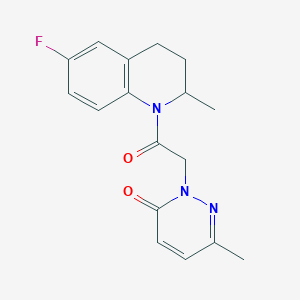 2-(2-(6-fluoro-2-methyl-3,4-dihydroquinolin-1(2H)-yl)-2-oxoethyl)-6-methylpyridazin-3(2H)-one