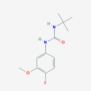 molecular formula C12H17FN2O2 B12241102 3-Tert-butyl-1-(4-fluoro-3-methoxyphenyl)urea 