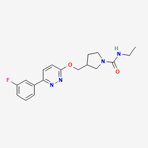 N-ethyl-3-({[6-(3-fluorophenyl)pyridazin-3-yl]oxy}methyl)pyrrolidine-1-carboxamide