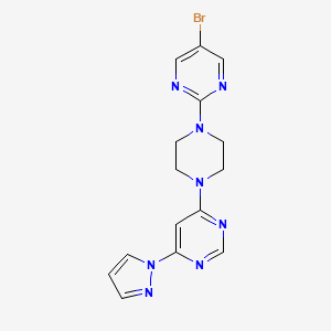 4-[4-(5-bromopyrimidin-2-yl)piperazin-1-yl]-6-(1H-pyrazol-1-yl)pyrimidine