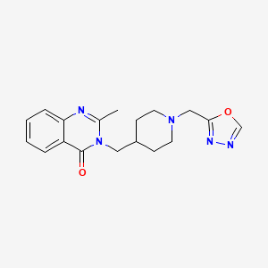 2-Methyl-3-({1-[(1,3,4-oxadiazol-2-yl)methyl]piperidin-4-yl}methyl)-3,4-dihydroquinazolin-4-one