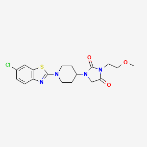 1-[1-(6-Chloro-1,3-benzothiazol-2-yl)piperidin-4-yl]-3-(2-methoxyethyl)imidazolidine-2,4-dione