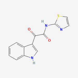 molecular formula C13H9N3O2S B1224115 2-(1H-吲哚-3-基)-2-氧代-N-(2-噻唑基)乙酰胺 