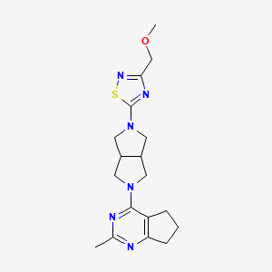 3-(methoxymethyl)-5-(5-{2-methyl-5H,6H,7H-cyclopenta[d]pyrimidin-4-yl}-octahydropyrrolo[3,4-c]pyrrol-2-yl)-1,2,4-thiadiazole