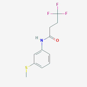 molecular formula C11H12F3NOS B12241160 4,4,4-trifluoro-N-[3-(methylsulfanyl)phenyl]butanamide 