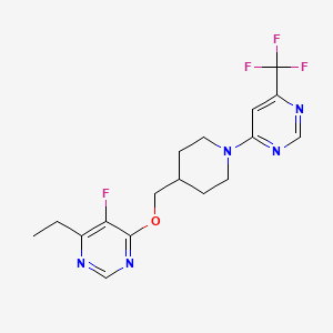 4-Ethyl-5-fluoro-6-({1-[6-(trifluoromethyl)pyrimidin-4-yl]piperidin-4-yl}methoxy)pyrimidine