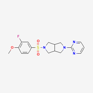 2-[5-(3-Fluoro-4-methoxybenzenesulfonyl)-octahydropyrrolo[3,4-c]pyrrol-2-yl]pyrimidine