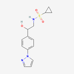 N-{2-hydroxy-2-[4-(1H-pyrazol-1-yl)phenyl]ethyl}cyclopropanesulfonamide