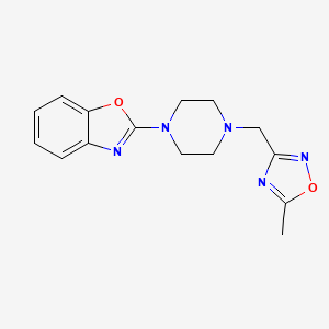 2-{4-[(5-Methyl-1,2,4-oxadiazol-3-yl)methyl]piperazin-1-yl}-1,3-benzoxazole