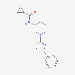 N-[1-(4-phenyl-1,3-thiazol-2-yl)piperidin-3-yl]cyclopropanecarboxamide