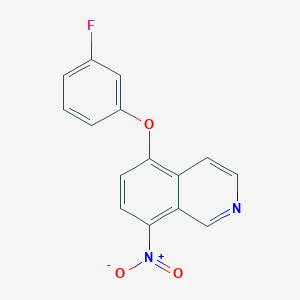 molecular formula C15H9FN2O3 B1224122 5-(3-Fluorophenoxy)-8-nitroisoquinoline 