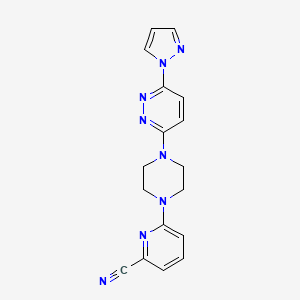 6-{4-[6-(1H-pyrazol-1-yl)pyridazin-3-yl]piperazin-1-yl}pyridine-2-carbonitrile