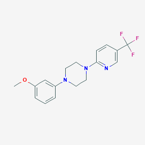 molecular formula C17H18F3N3O B12241258 1-(3-Methoxyphenyl)-4-[5-(trifluoromethyl)pyridin-2-yl]piperazine 