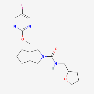 3a-{[(5-fluoropyrimidin-2-yl)oxy]methyl}-N-[(oxolan-2-yl)methyl]-octahydrocyclopenta[c]pyrrole-2-carboxamide