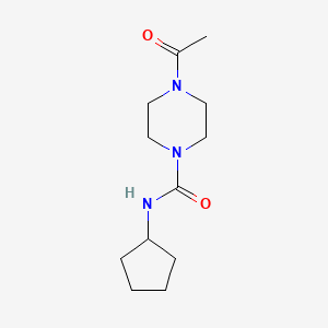 4-acetyl-N-cyclopentylpiperazine-1-carboxamide