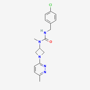 1-[(4-Chlorophenyl)methyl]-3-methyl-3-[1-(6-methylpyridazin-3-yl)azetidin-3-yl]urea