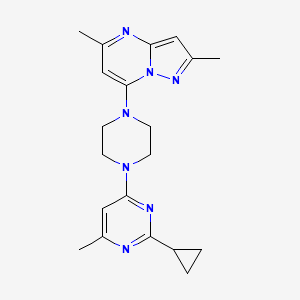 2-Cyclopropyl-4-(4-{2,5-dimethylpyrazolo[1,5-a]pyrimidin-7-yl}piperazin-1-yl)-6-methylpyrimidine