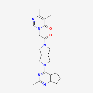 5,6-dimethyl-3-[2-(5-{2-methyl-5H,6H,7H-cyclopenta[d]pyrimidin-4-yl}-octahydropyrrolo[3,4-c]pyrrol-2-yl)-2-oxoethyl]-3,4-dihydropyrimidin-4-one