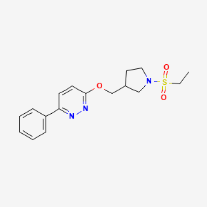 3-{[1-(Ethanesulfonyl)pyrrolidin-3-yl]methoxy}-6-phenylpyridazine