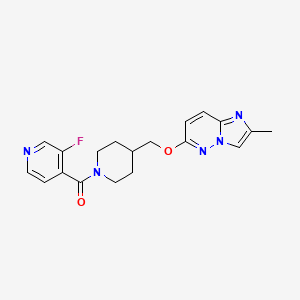 3-Fluoro-4-{4-[({2-methylimidazo[1,2-b]pyridazin-6-yl}oxy)methyl]piperidine-1-carbonyl}pyridine