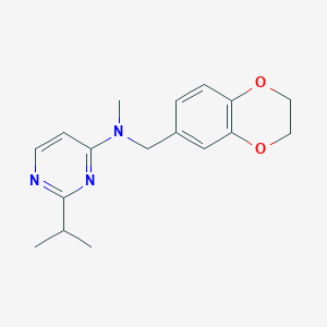 N-[(2,3-dihydro-1,4-benzodioxin-6-yl)methyl]-N-methyl-2-(propan-2-yl)pyrimidin-4-amine