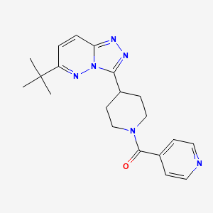 molecular formula C20H24N6O B12241379 4-(4-{6-Tert-butyl-[1,2,4]triazolo[4,3-b]pyridazin-3-yl}piperidine-1-carbonyl)pyridine 