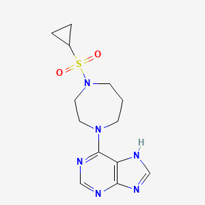 6-[4-(cyclopropanesulfonyl)-1,4-diazepan-1-yl]-9H-purine