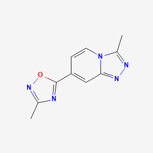 3-Methyl-5-{3-methyl-[1,2,4]triazolo[4,3-a]pyridin-7-yl}-1,2,4-oxadiazole