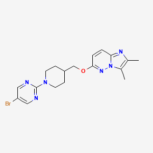 5-Bromo-2-{4-[({2,3-dimethylimidazo[1,2-b]pyridazin-6-yl}oxy)methyl]piperidin-1-yl}pyrimidine