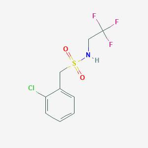 molecular formula C9H9ClF3NO2S B12241470 1-(2-chlorophenyl)-N-(2,2,2-trifluoroethyl)methanesulfonamide 