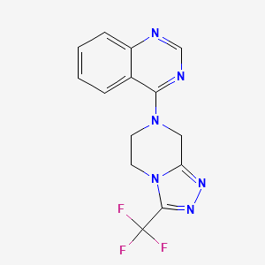 4-[3-(trifluoromethyl)-5H,6H,7H,8H-[1,2,4]triazolo[4,3-a]pyrazin-7-yl]quinazoline