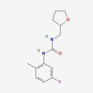 molecular formula C13H17FN2O2 B12241488 1-(5-Fluoro-2-methylphenyl)-3-[(oxolan-2-yl)methyl]urea 