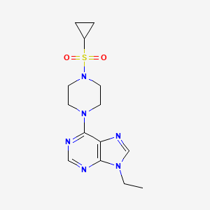 6-[4-(cyclopropanesulfonyl)piperazin-1-yl]-9-ethyl-9H-purine