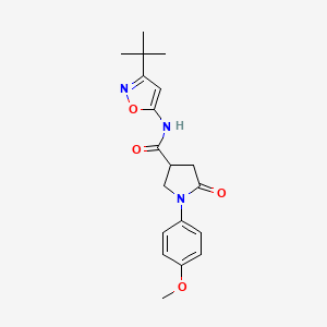 N-(3-tert-butyl-1,2-oxazol-5-yl)-1-(4-methoxyphenyl)-5-oxopyrrolidine-3-carboxamide