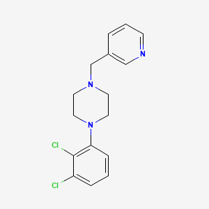 molecular formula C16H17Cl2N3 B12241507 1-(2,3-Dichlorophenyl)-4-[(pyridin-3-yl)methyl]piperazine 