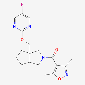 2-{[2-(3,5-Dimethyl-1,2-oxazole-4-carbonyl)-octahydrocyclopenta[c]pyrrol-3a-yl]methoxy}-5-fluoropyrimidine