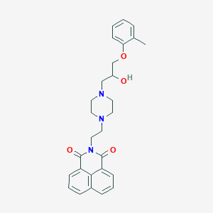 molecular formula C28H31N3O4 B1224153 2-[2-[4-[2-Hydroxy-3-(2-methylphenoxy)propyl]-1-piperazinyl]ethyl]benzo[de]isoquinoline-1,3-dione 