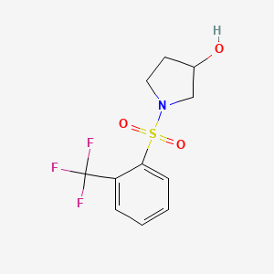 1-[2-(Trifluoromethyl)benzenesulfonyl]pyrrolidin-3-ol