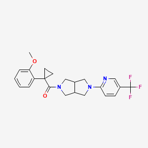 2-{5-[1-(2-Methoxyphenyl)cyclopropanecarbonyl]-octahydropyrrolo[3,4-c]pyrrol-2-yl}-5-(trifluoromethyl)pyridine