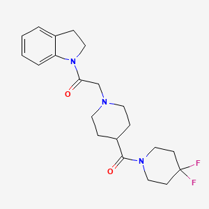 2-[4-(4,4-difluoropiperidine-1-carbonyl)piperidin-1-yl]-1-(2,3-dihydro-1H-indol-1-yl)ethan-1-one