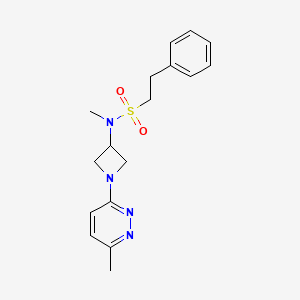 N-methyl-N-[1-(6-methylpyridazin-3-yl)azetidin-3-yl]-2-phenylethane-1-sulfonamide