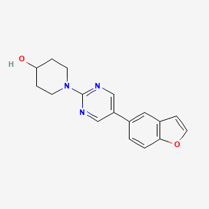 1-[5-(1-Benzofuran-5-yl)pyrimidin-2-yl]piperidin-4-ol