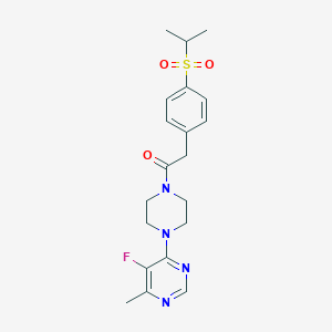 1-[4-(5-Fluoro-6-methylpyrimidin-4-yl)piperazin-1-yl]-2-[4-(propane-2-sulfonyl)phenyl]ethan-1-one