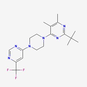 2-Tert-butyl-4,5-dimethyl-6-{4-[6-(trifluoromethyl)pyrimidin-4-yl]piperazin-1-yl}pyrimidine